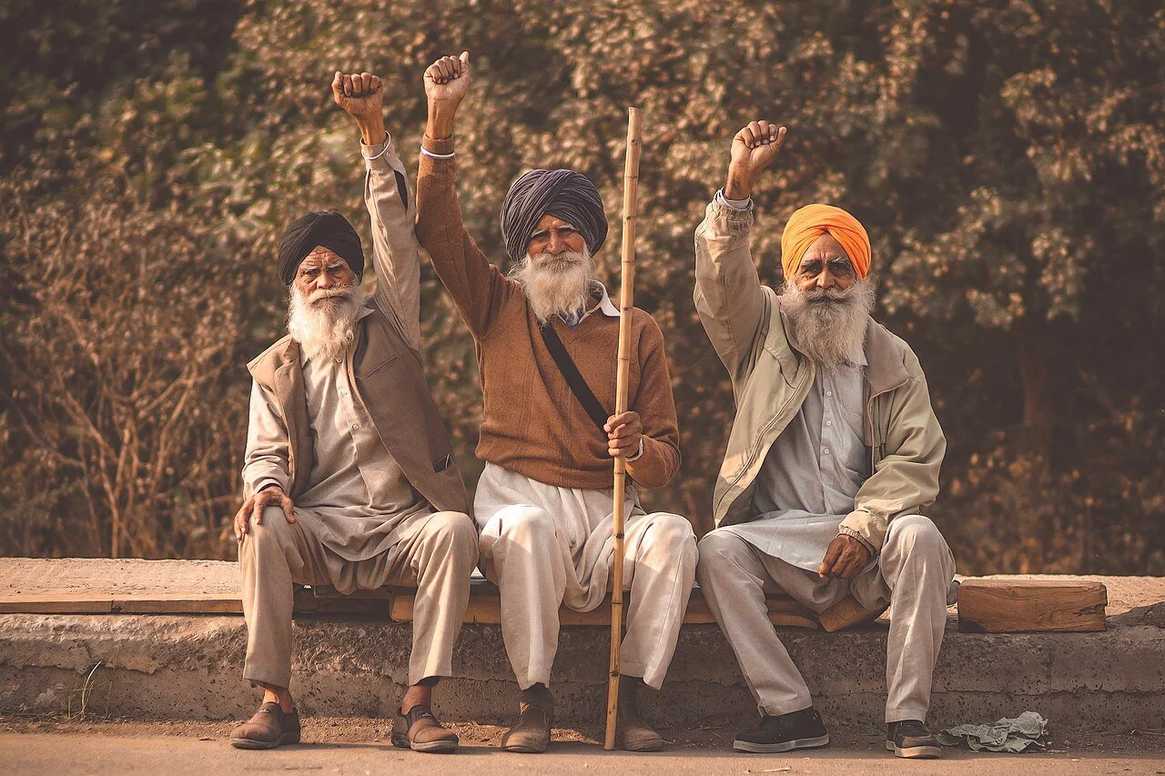 Farmers protesting