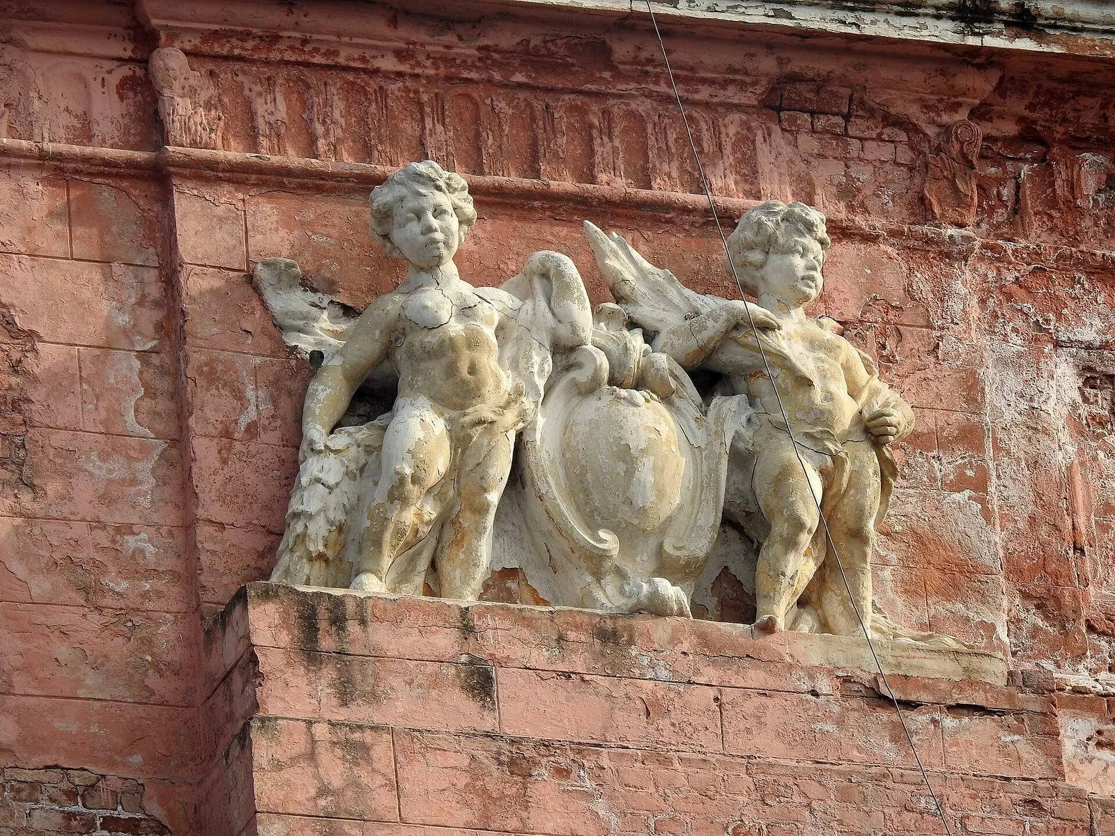 Artwork on the Jagatjit Palace (Sainik School), Kapurthala