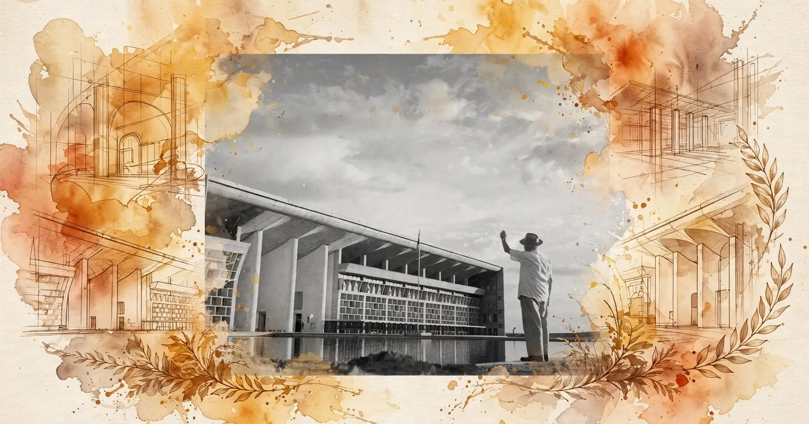 AI-generated editorial design for Jugti, incorporating original photograph of the Punjab and Haryana High Court, Chandigarh by Noahedits (public domain)