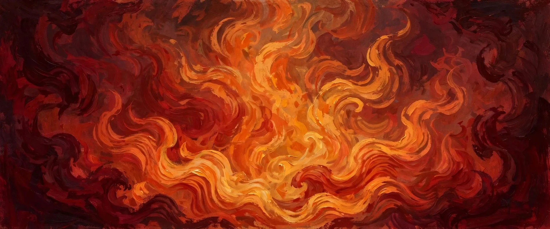 Warm painterly editorial illustration evoking gussa (anger)