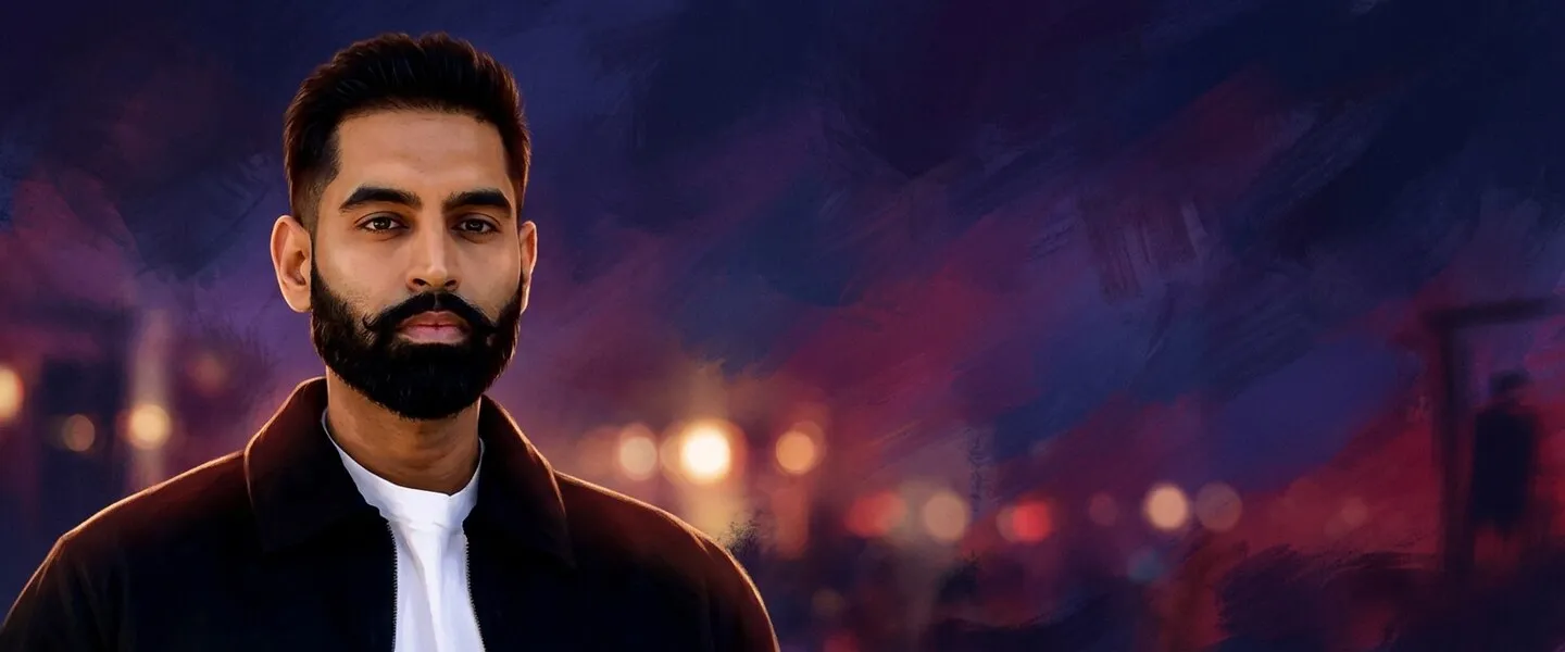 AI-generated editorial design for Jugti, incorporating original photograph of Parmish Verma by Bollywood Hungama (CC BY 3.0)