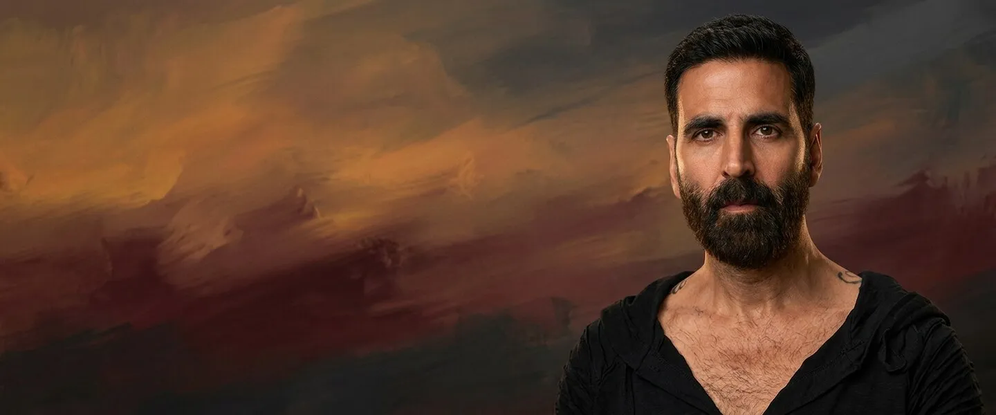 AI-generated editorial design for Jugti, incorporating original photograph of Akshay Kumar by Bollywood Hungama (CC BY 3.0)