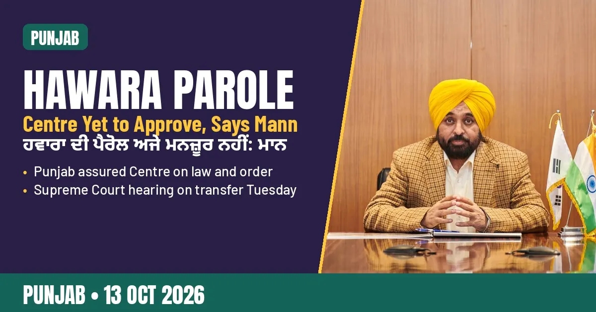 Breaking-news poster: Punjab CM Bhagwant Mann on Bandi Singhs
