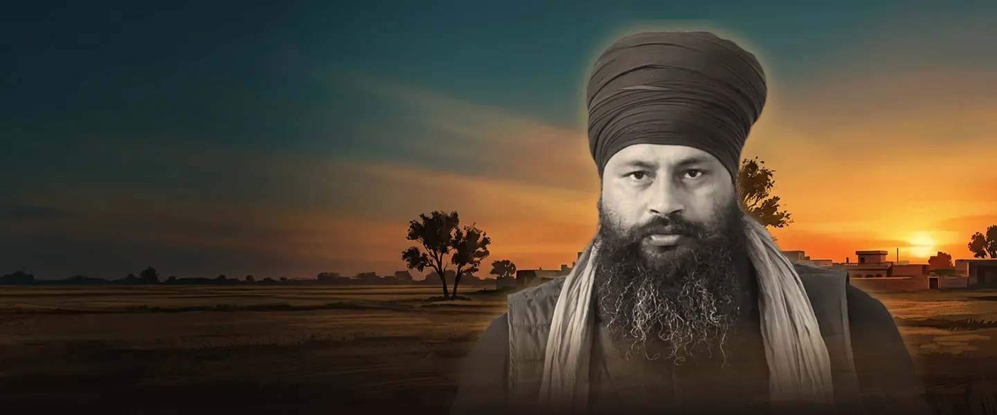 Editorial portrait design for Jugti of Parvinder Singh Jhota, anti-drug activist from Mansa