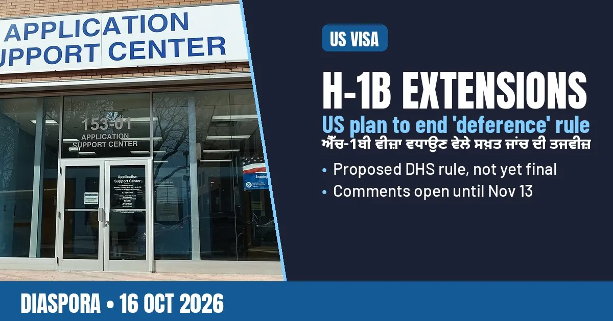 Breaking-news poster: US proposes ending deference to prior approvals for H-1B extensions