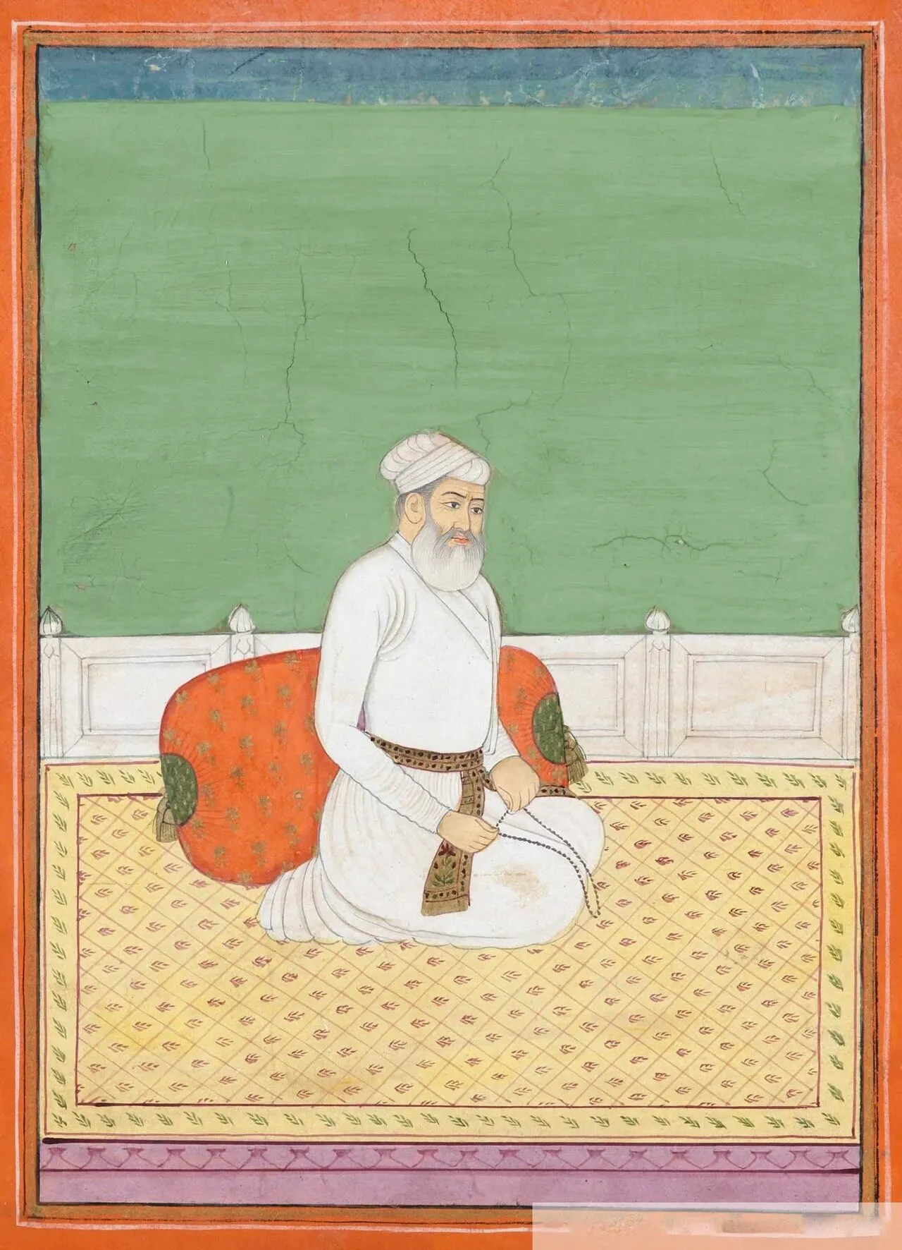 Traditional 18th-century painting of Guru Amar Das Ji