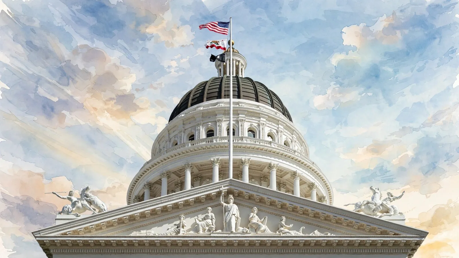 California State Capitol dome in Sacramento