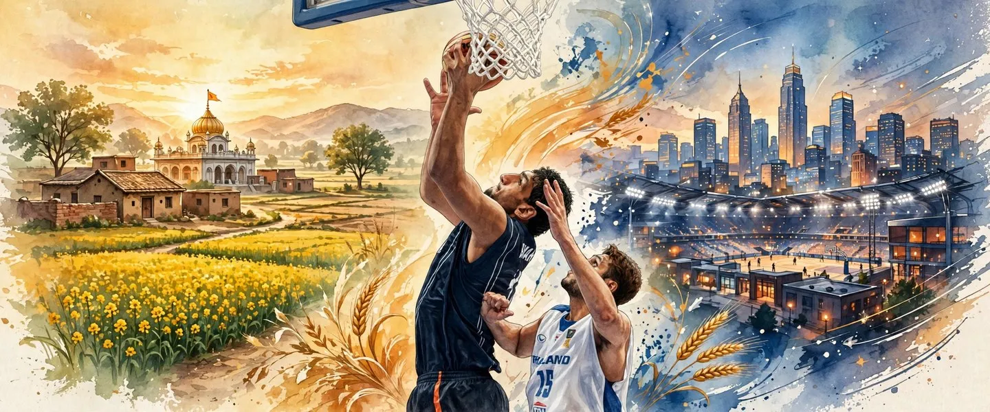 AI-generated editorial design for Jugti, incorporating original photograph of Satnam Singh by Jerome Trio (CC BY-SA 2.0)