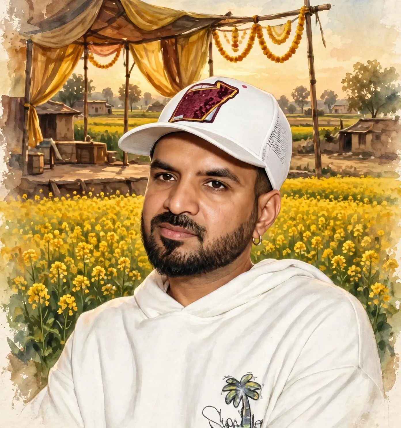 AI-generated editorial design for Jugti, incorporating original photograph of Happy Raikoti by News18 Punjab (CC BY 3.0)