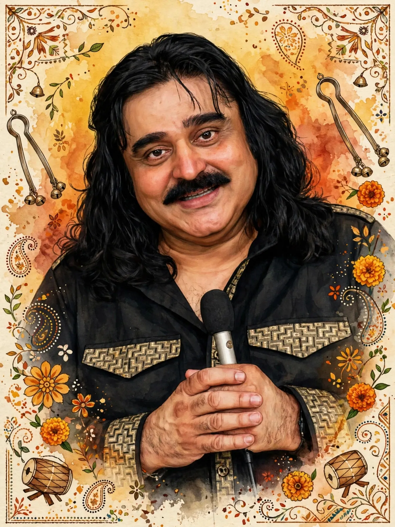 AI-generated editorial design for Jugti, incorporating original photograph of Arif Lohar by PILAC TV (CC BY 3.0)