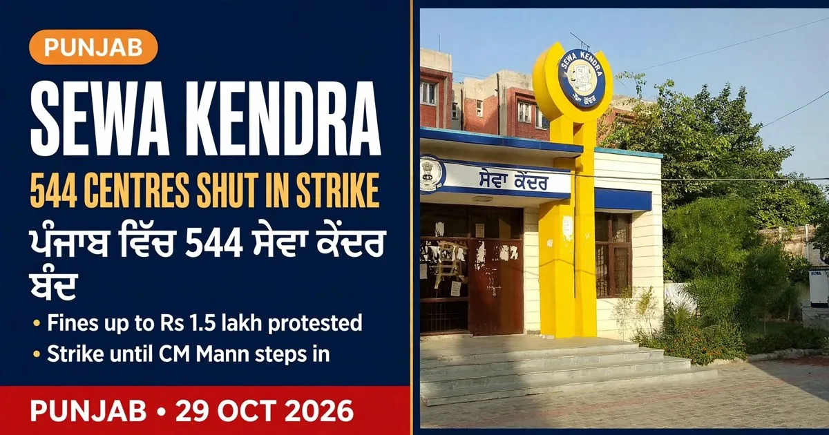 AI-generated editorial design for Jugti, incorporating original photograph of Sewa Kendra, Bagha Purana by Jagseer01 (CC BY-SA 4.0)