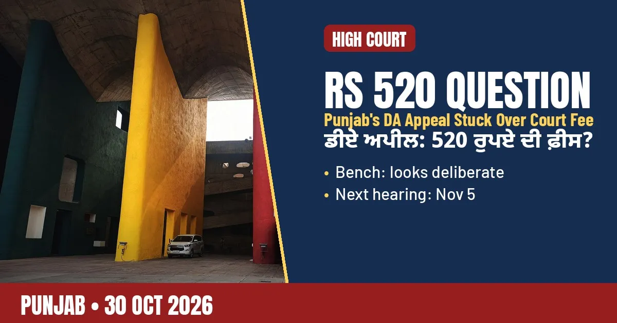 Breaking-news poster: High Court on Punjab's DA appeal
